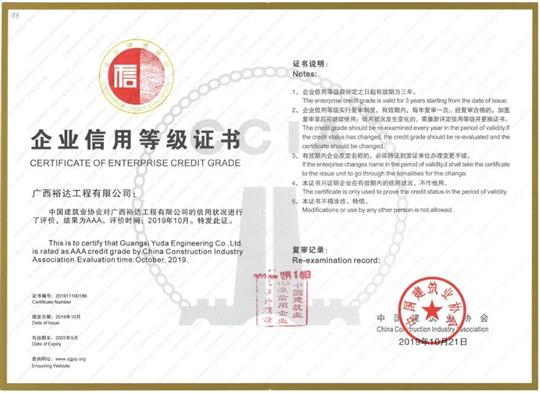 喜讯！安博体育平台官网app_安博（中国）
公司顺利通过“全国建筑业AAA级信用企业”复审